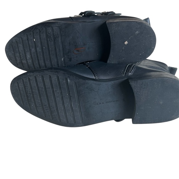 Zara Black Ankle Boots with Silver Studs - Picture 4 of 7